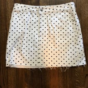 Polka dot jean skirt!